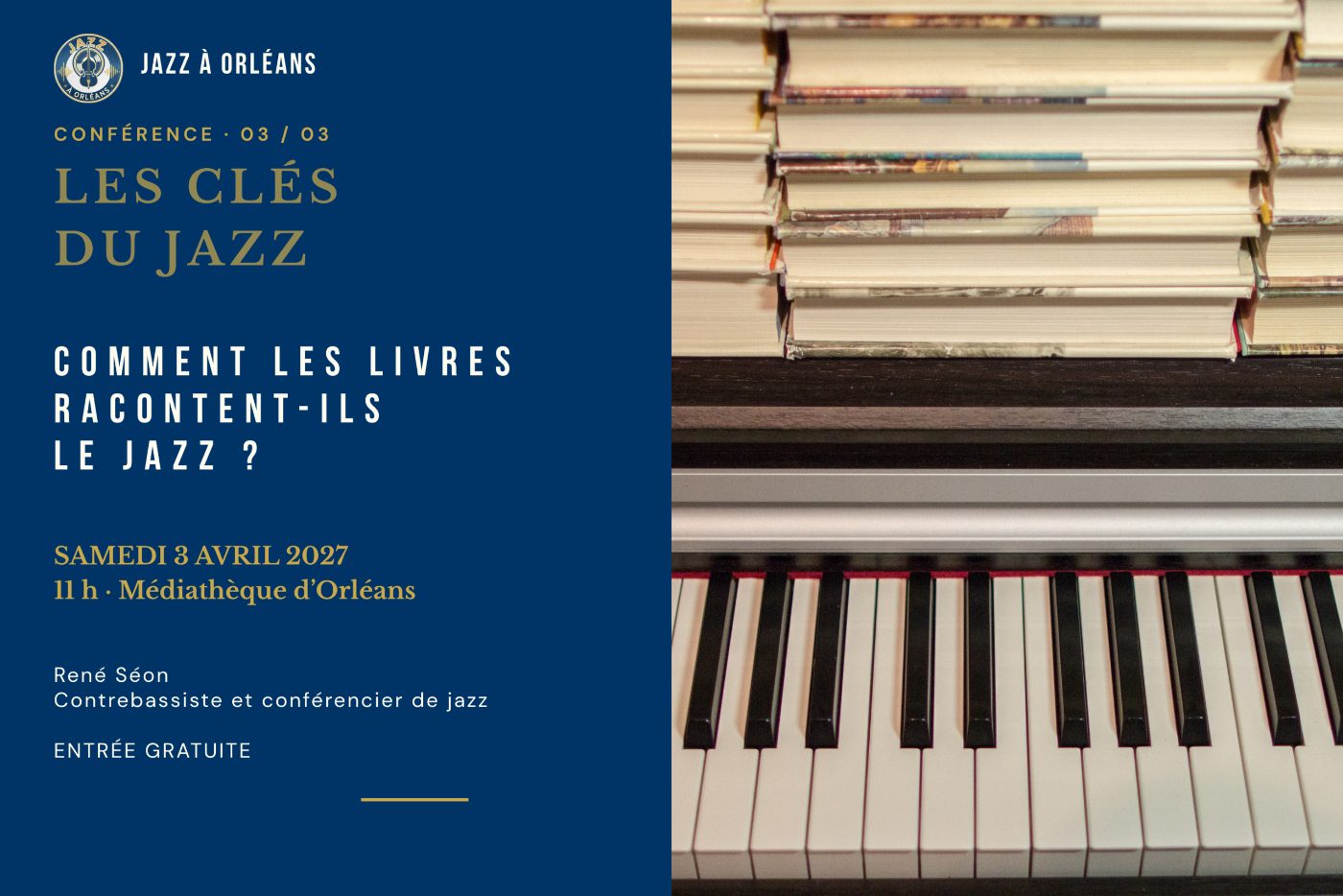 Les clés du jazz — Comment les livres racontent-ils le jazz ? — 3 avril 2027